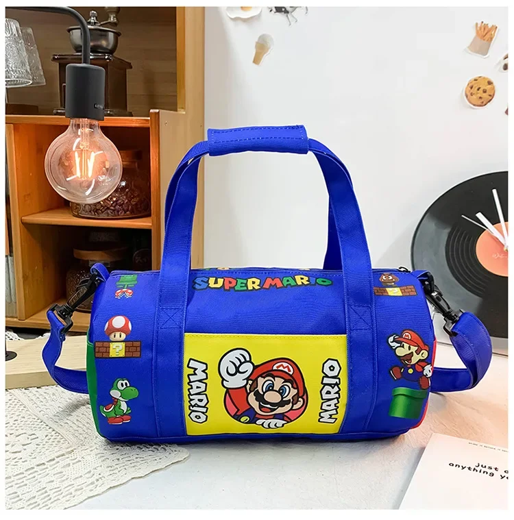 Super Mario Bros Travel Organizer Storage Bags Large Capacity Carry on Luggage Trunk Crossbody Tote Handbag Kids Shoulder Bags