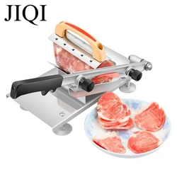 JIQI-cortadora de carne de aleación y acero inoxidable, cortadora de carne y verduras, grosor Manual ajustable para el hogar