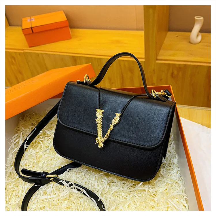 

Streetwear Women's Versatile Crossbody Bag - Chic Elegant Small Square Shoulder Bag, Lock Closure Korean Textured Top-Handle Bag