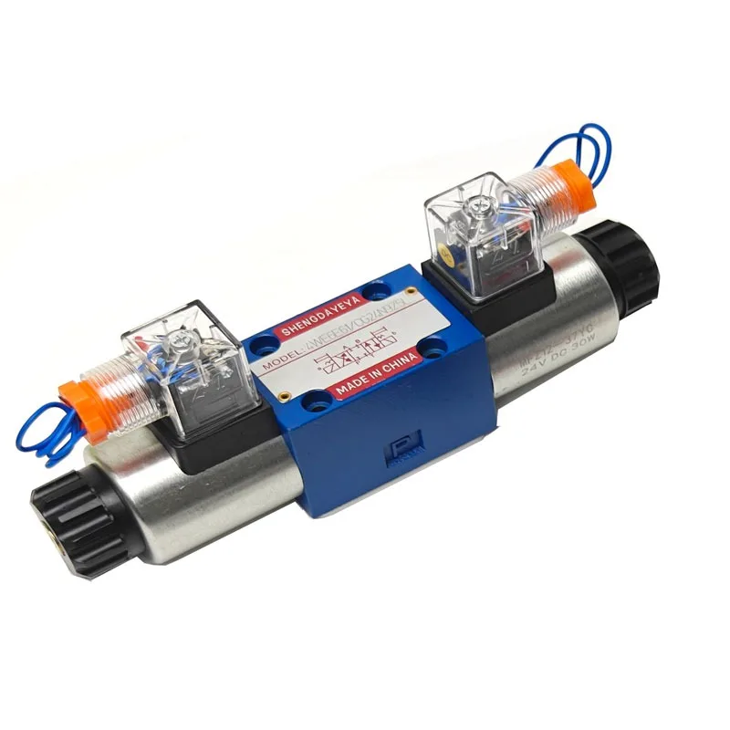1PC Hydraulic Double Head Solenoid Diverter Valve For Excavator Wood Grabber 12V/24V