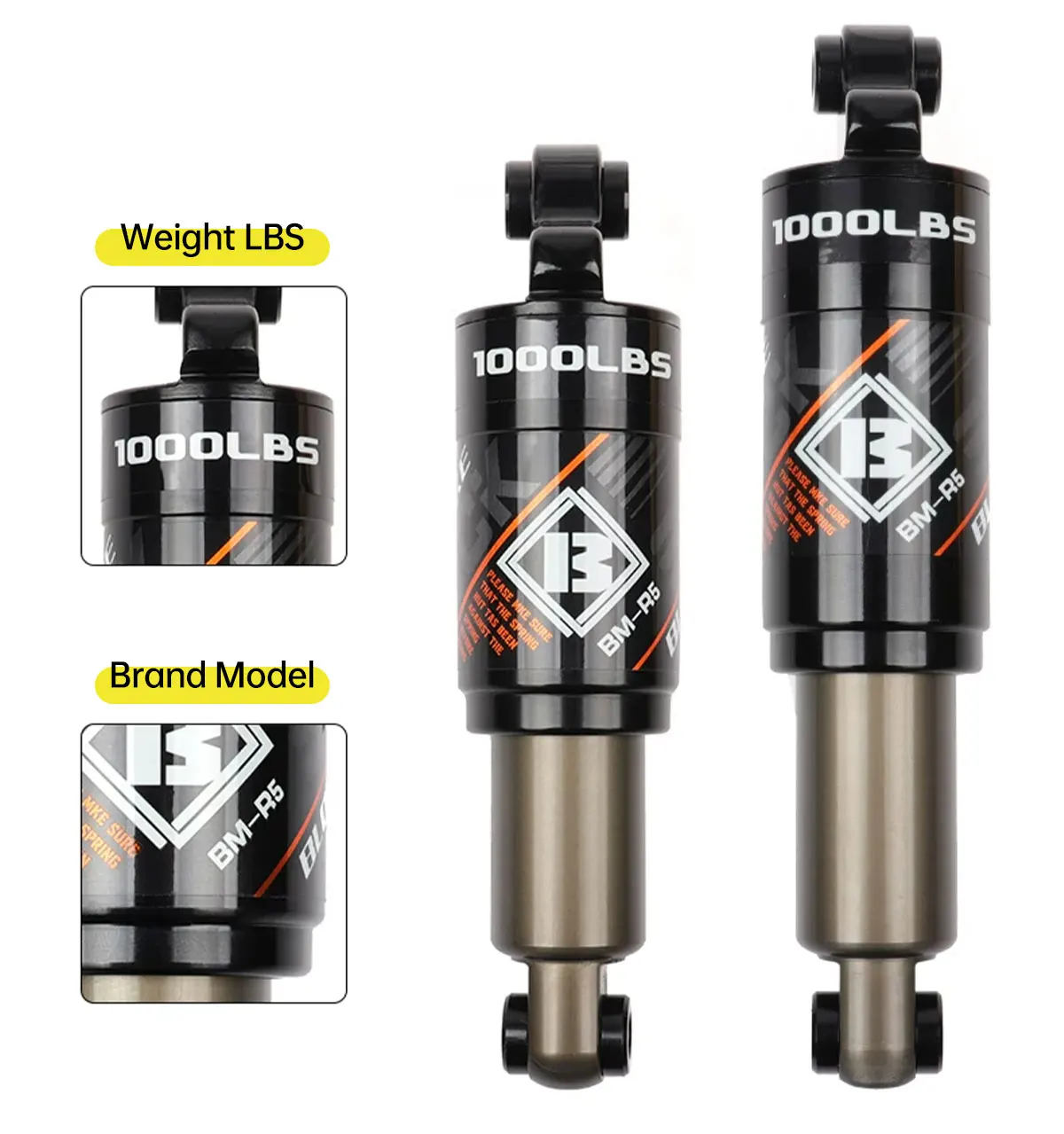 BLOOKE R5 Hydraulisches Hinterrad-Stoßdämpfer-System mit Mittelmontage und Ölfederung für E-Bikes und Roller – Detail 14