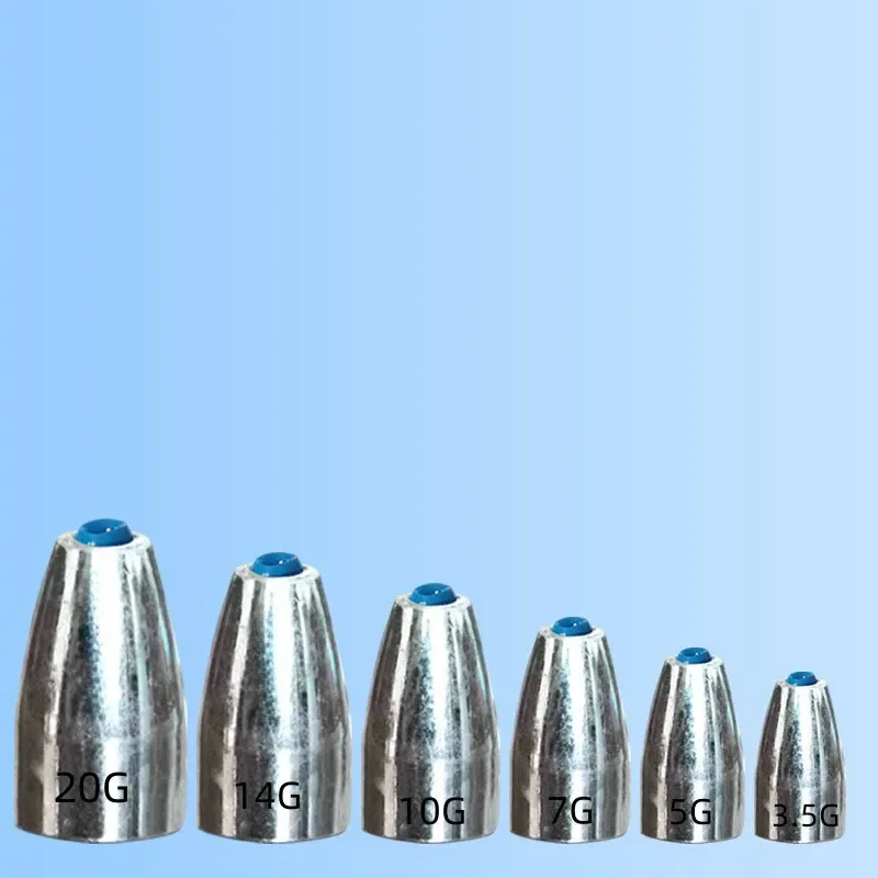 5Pcs/3.5/5/7/10/14/20g Plastic Inner Carbon Steel Alloy Bullet Falling Into Water Speed Fast Fishing Accessories Luia Lead Drop