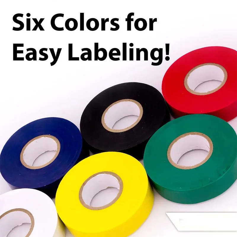 Electrical Tape Weather-Resistant Colored Electrical Tape.Colorful Decorative Tape for Floor Marking Crafting Car DIY Gym