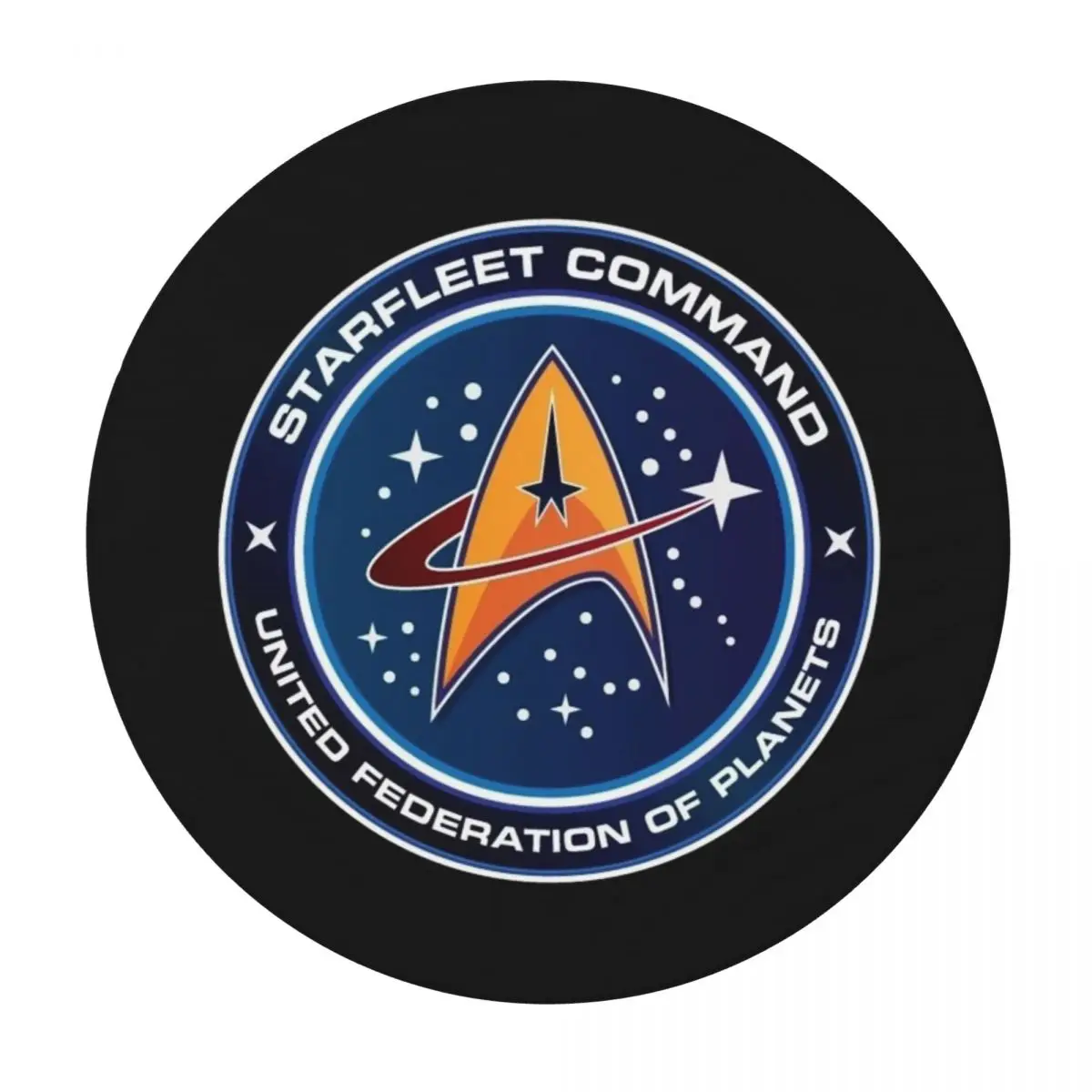 Y2k Stars Treks Starfleet Commend Waterproof Round Tablecloth Oilproof Table Cloth for Kitchen Events Dining Table Cover