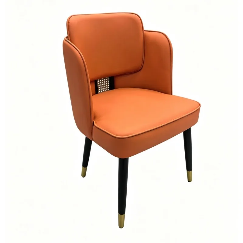 Italian light luxury dining chair household dining table and chairs, high-end restaurant hotel simple wood negotiation chair