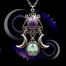 Fashionable, Cute, Versatile, Charming Triple Moon Goddess Necklace Party Christmas Creative Birthday Valentine's Day Gift