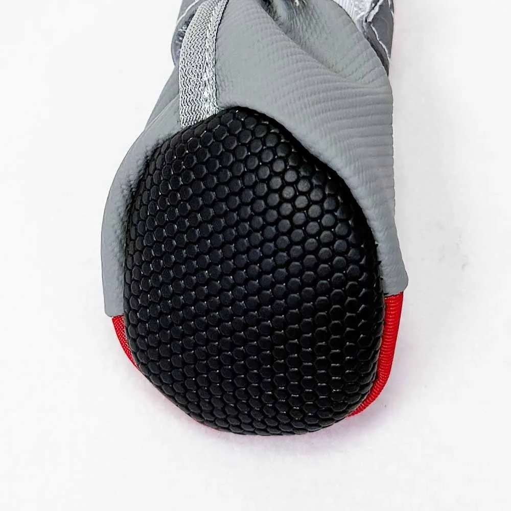 

4pcs/set Warm Dog Cotton Shoes Reflection Wear-Resistant Anti-Slip Dog Shoes Thickened Anti-Scratch Dog Snow Boots