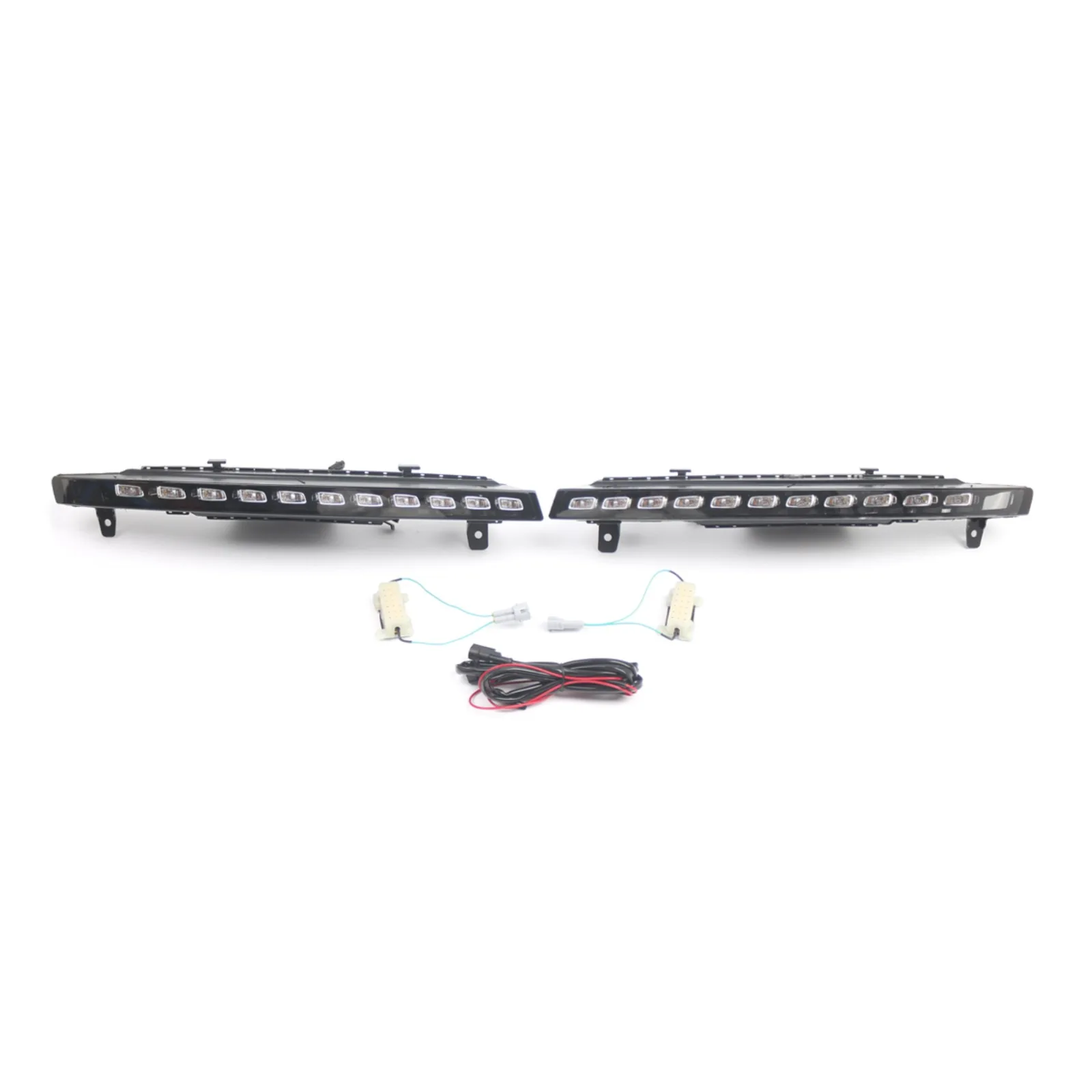 Black High-Quality Sports Model Front Bumper LED Daytime Running Lights For Audi Q7 2010-2015 S-Line 4L0953041E 4L0953042E