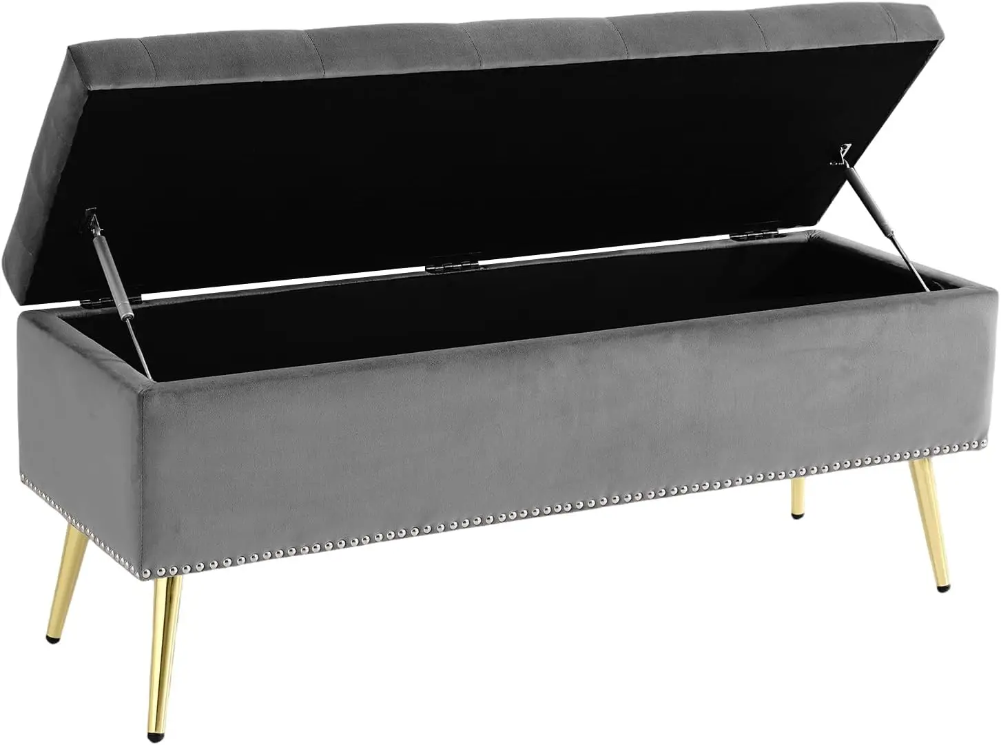 Ottomaanse Bank, 47 Inch Grote Gestoffeerde Opslag Ottoman Voor Woonkamer, Slaapkamer, Ingang