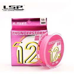 LSP Thunderstorm 12X PE Fishing Line Braided 12 Strands 100/150m Multifilament Line Linhas Pesca For Sea Freshwater