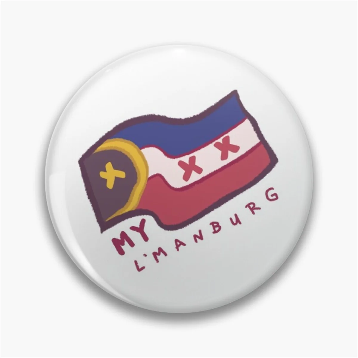 lmanburg flag 44mm  Pins Creative Gift The Popular Cartoon Broochs