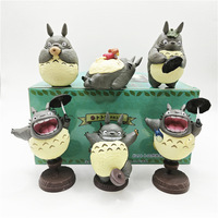 My Neighbor Totoro Anime Peripheral 6pcs Totoro Surprise Blind Box Desktop Ornament Figure Birthday Gift Toy Figures Model