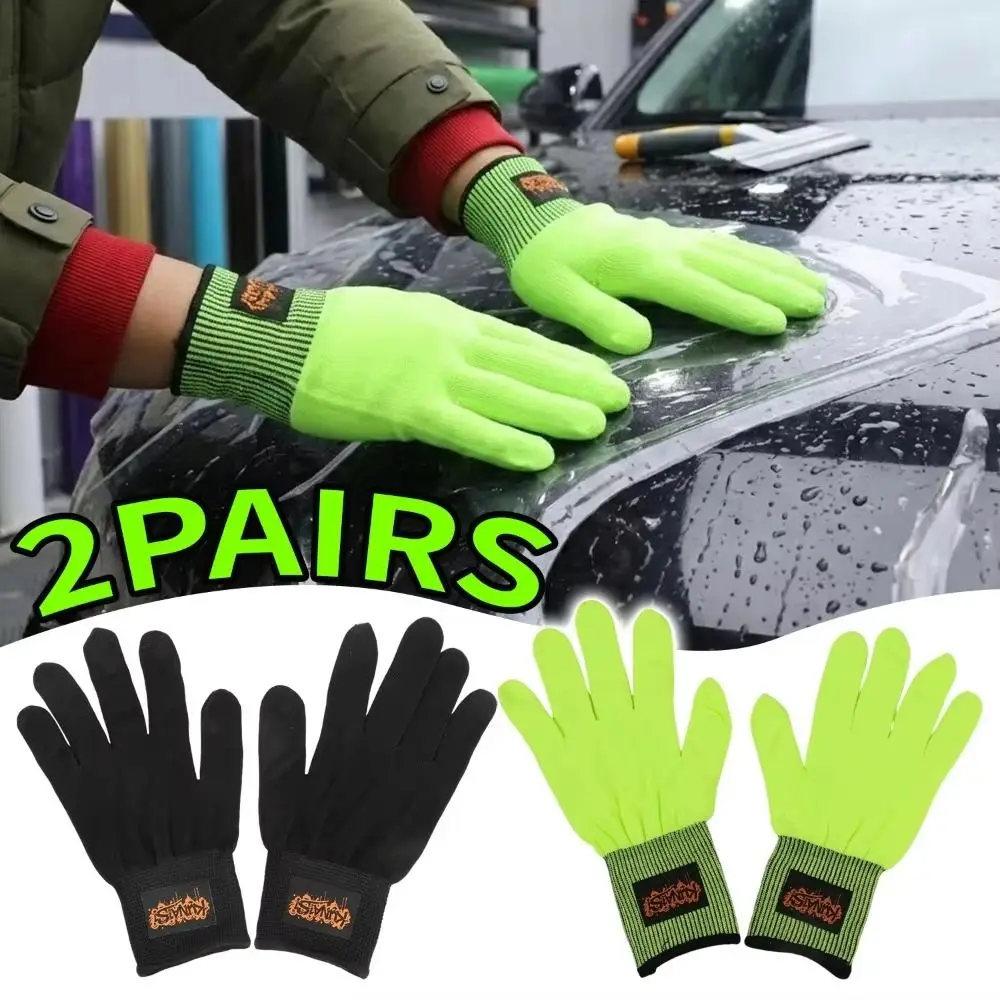 Anti Slip Car Window Film Gloves Anti Static Full Finger Paint Protection Gloves Oxford Cloth Work Mitten