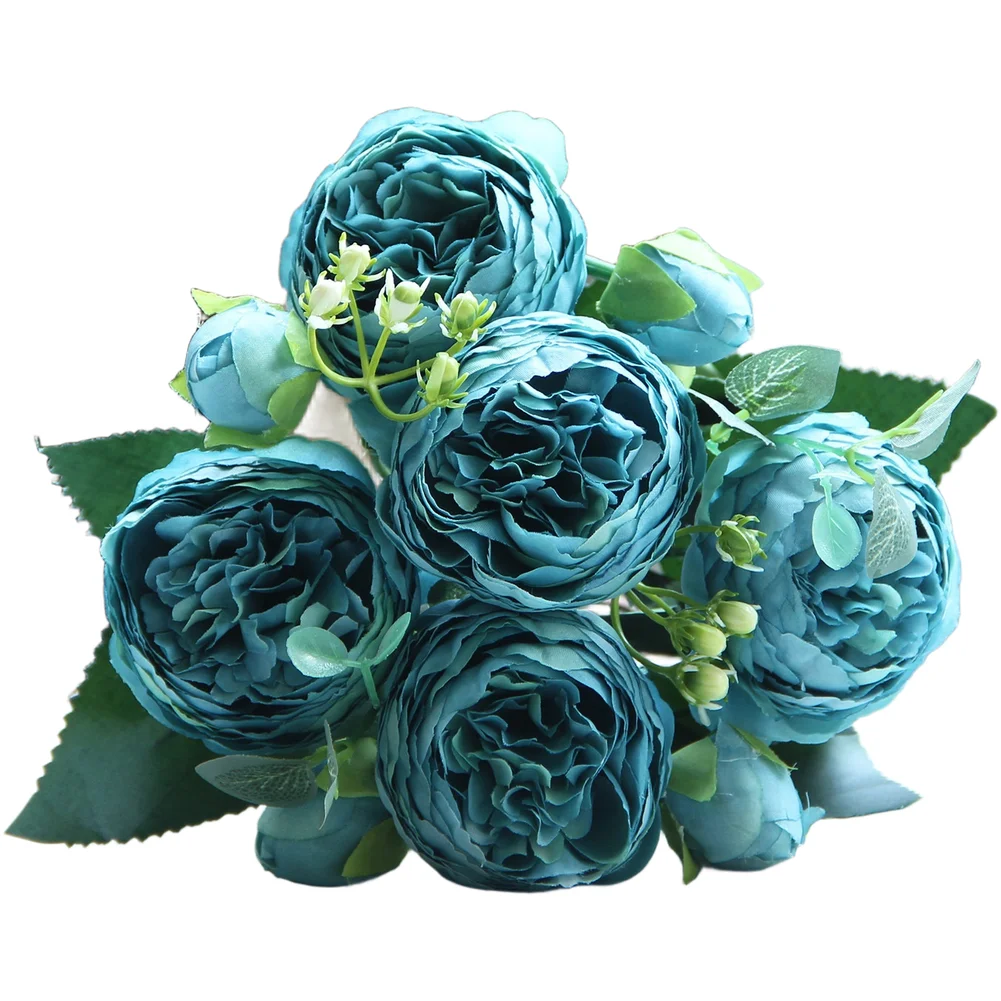 5 for stem Artificial Bouquet Combining Peony and Styles for Wedding Decoration Living Room Shelf Accent and Prop