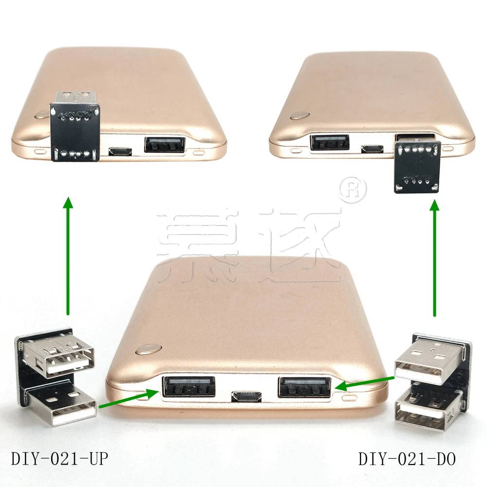 USB 2.0 Connector 180 270 Degree USB Adapter USB A Male to Type A Female Gender 90 Degree Cable U Extension Converter