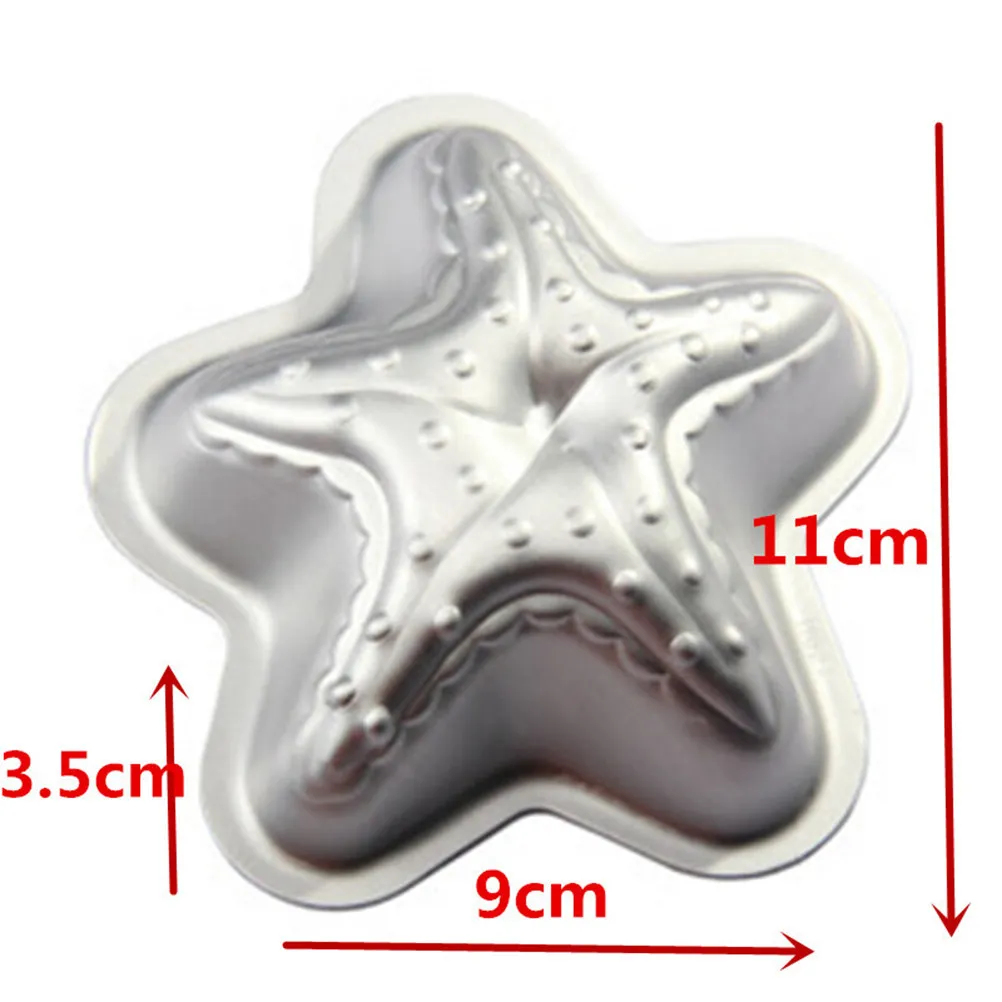 Sea Star Shape Aluminum Cake Pan Mold Baking Tool for DIY Desserts Pudding Jelly Cupcakes Chocolate Oven Freezer Dishwasher Safe