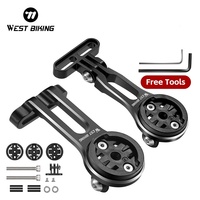 WEST BIKING Adjustable Bicycle Computer Mount For Garmin Wahoo Bryton Xoss MTB Out Front Bracket Cycling Tools Accessories