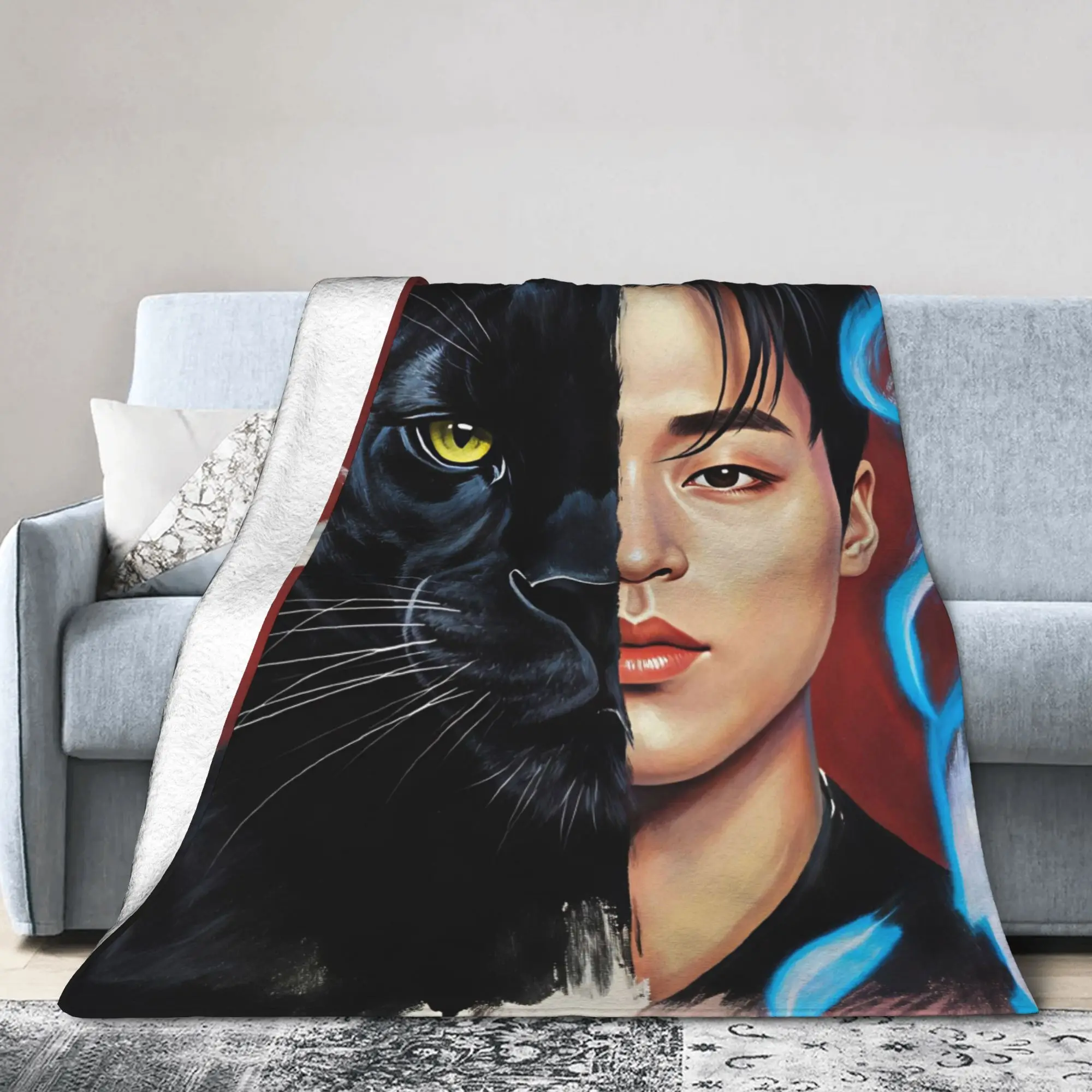 Choi San Singer Blanket  Warm Fluffy Plush Throw Blanket For Girls Boys Couch Chair Flannel Bedspread Bed Cover