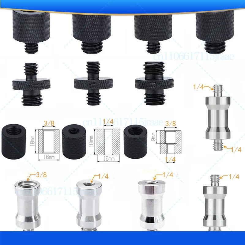 5pcs 1/4 to 3/8 M5 M6 M8 Male to Female Conversion Thread Screws Tripod Screw Mount Adapter For GoPro insta360 DJI Action Camera