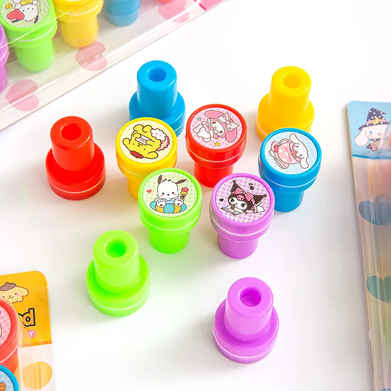 

Kawaii Sanrio Theme Kuromi Cinnamoroll Seal Stamps Party Favor for Kids Girls Birthday Decorations Goodie Bag Fillers