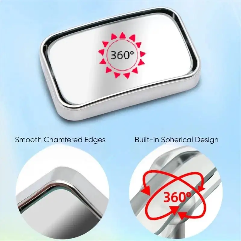 2 Pcs Rearview Mirror HD Wide Angle Blind Spot Mirror Adjustable Car Blind Spot Rear View Mirror
