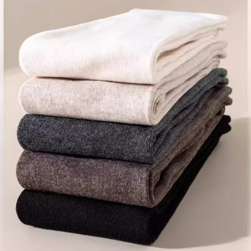 1 Pair Women's Thick Warm Thigh-High Stockings Fall Winter Knee-Length Anti-Slip High-Top Leg and Knee Length Fluffy Long Socks