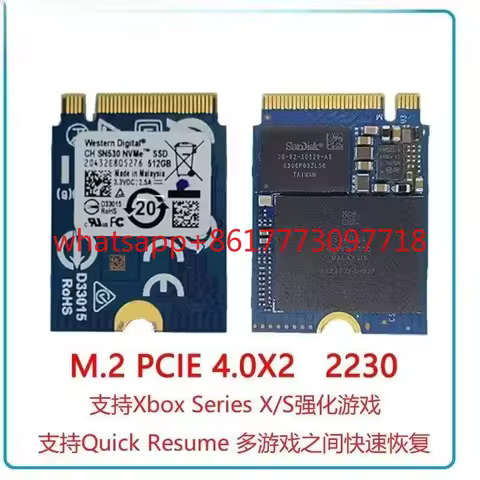 1PCS CH SN530 SN560 SSD 1TB 512GB M.2 PCIE 4.0X2 2230 Solid State Drive For Support Xbox Series X/S Enhanced Games