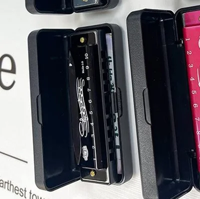 Pro 1PC 10-Hole 20-Tone Harmonica in Key of C; Comes in Secure Case - Amazing Christmas Gift Choice for Beginners