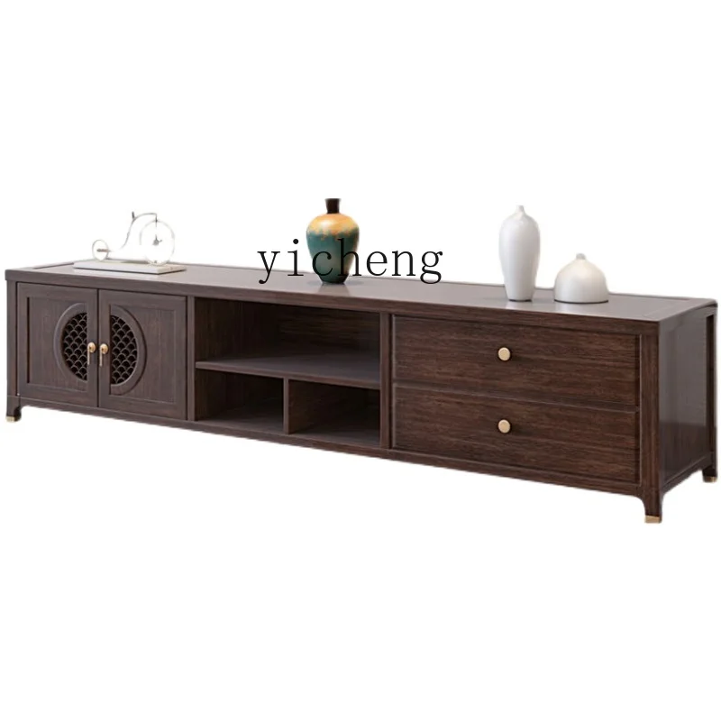 

Solid Wood TV Cabinet Light Luxury Zen Locker Living Room Floor Cabinet Modern Large and Small Apartment Type Furniture