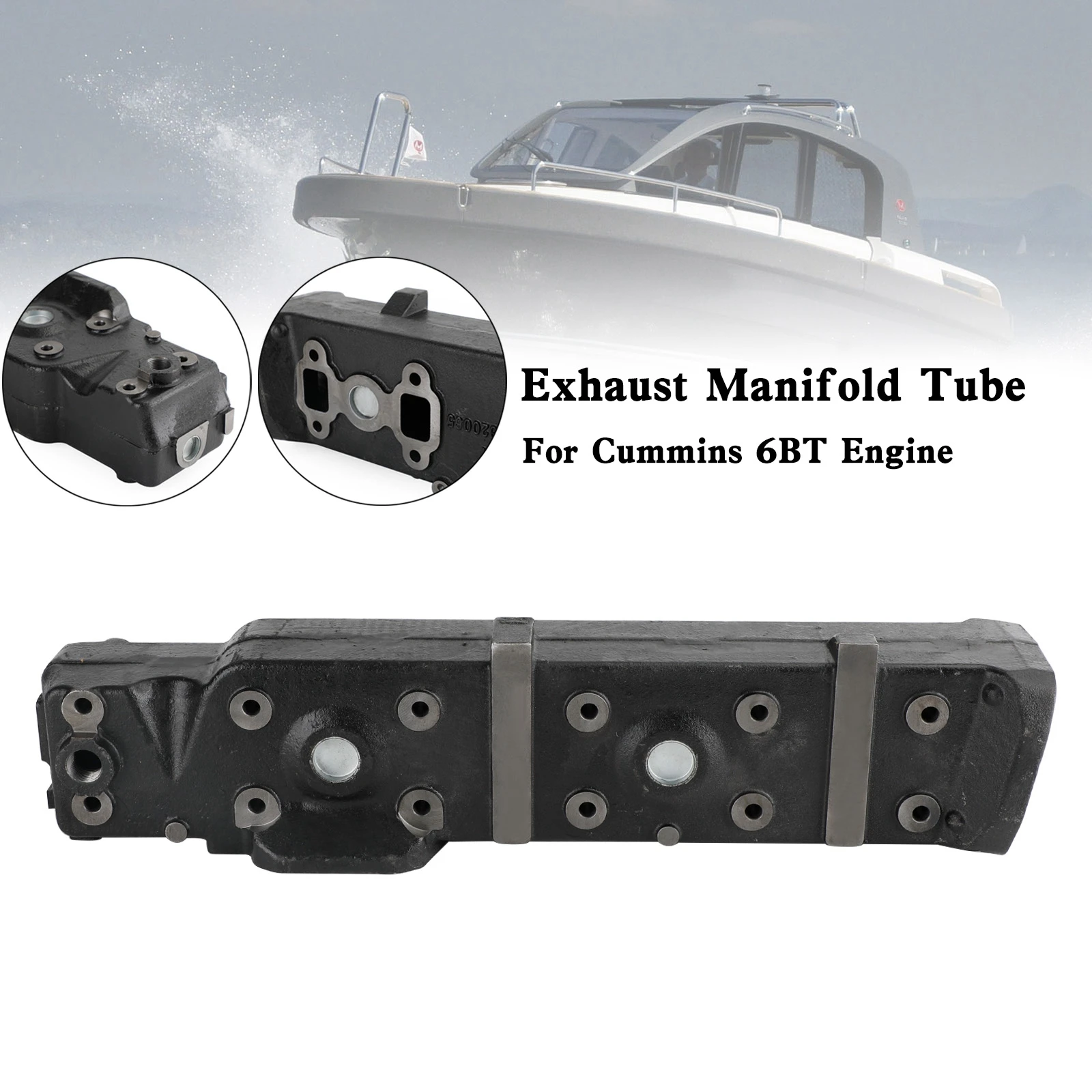 

Artudatech 4020065,4020066,3922123,4019950 Мокрый морской выпускной коллектор подходит для Cummins 6B 6BT 6BTA