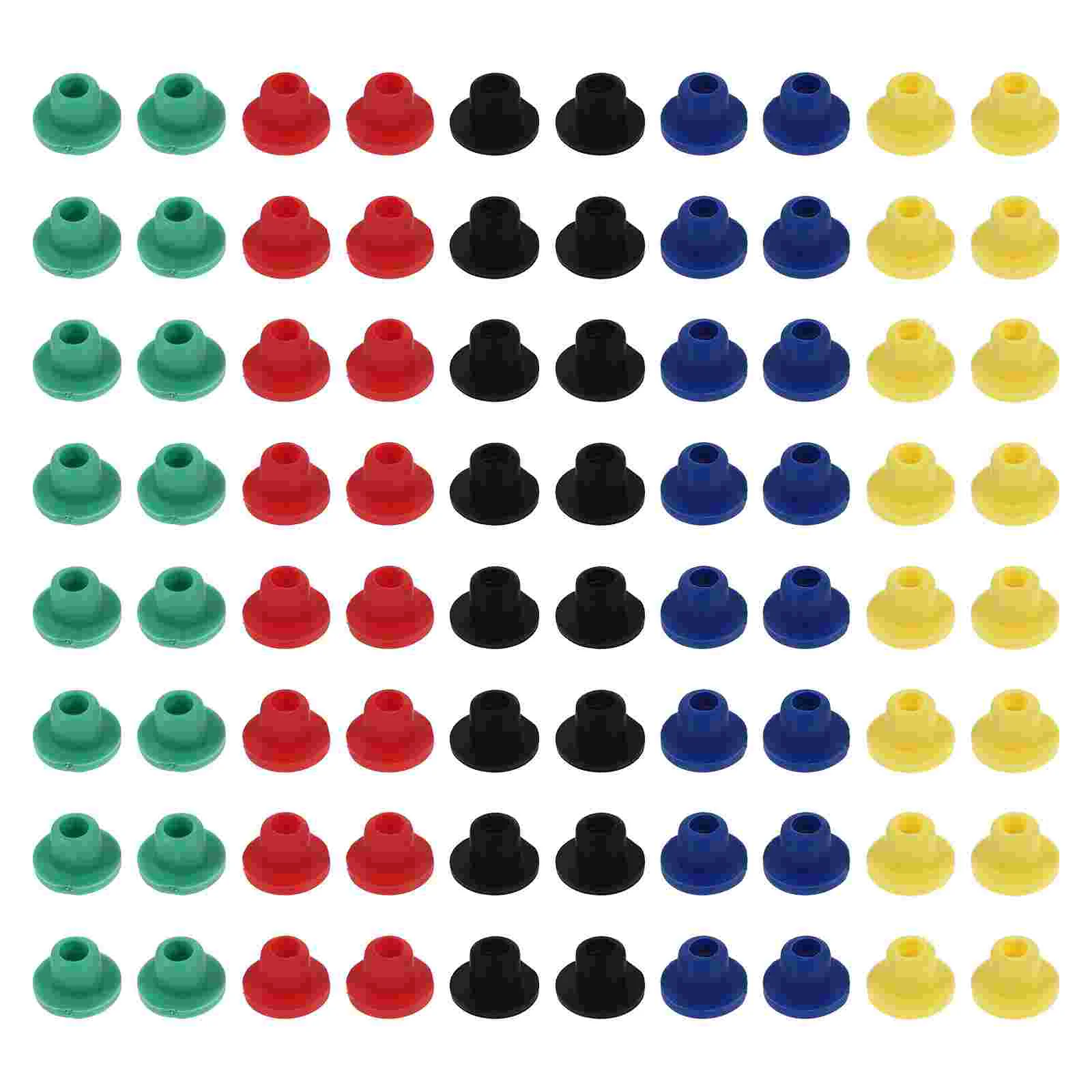 

100 Pcs Multicolor Circle Pin Cushion Rubber Tattoos Machine Parts