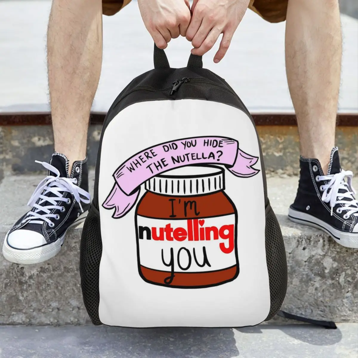 

Рюкзак Nutella, вместительный рюкзак для мальчиков и девочек, школьная сумка, сумки на плечо для мужчин и женщин
