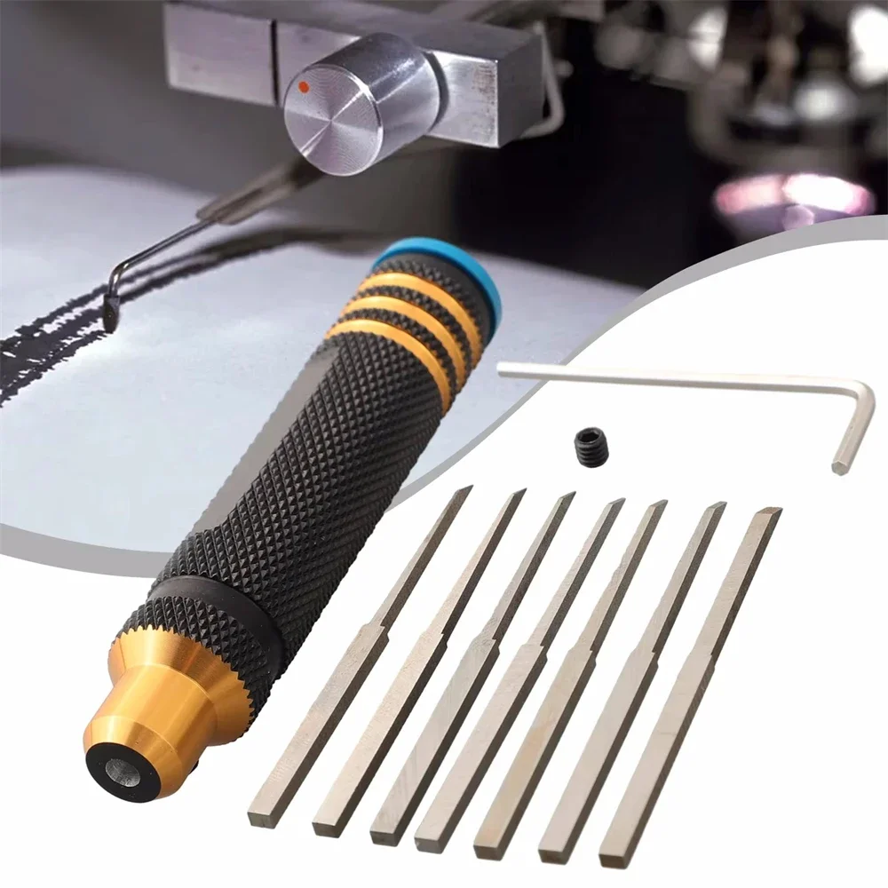 

Model Panel Line Scriber Resin Carved Scribe Line Hobby Cutting Tool Model Chisel With 7 Blades 0.1-2.0mm For Carving Cutting