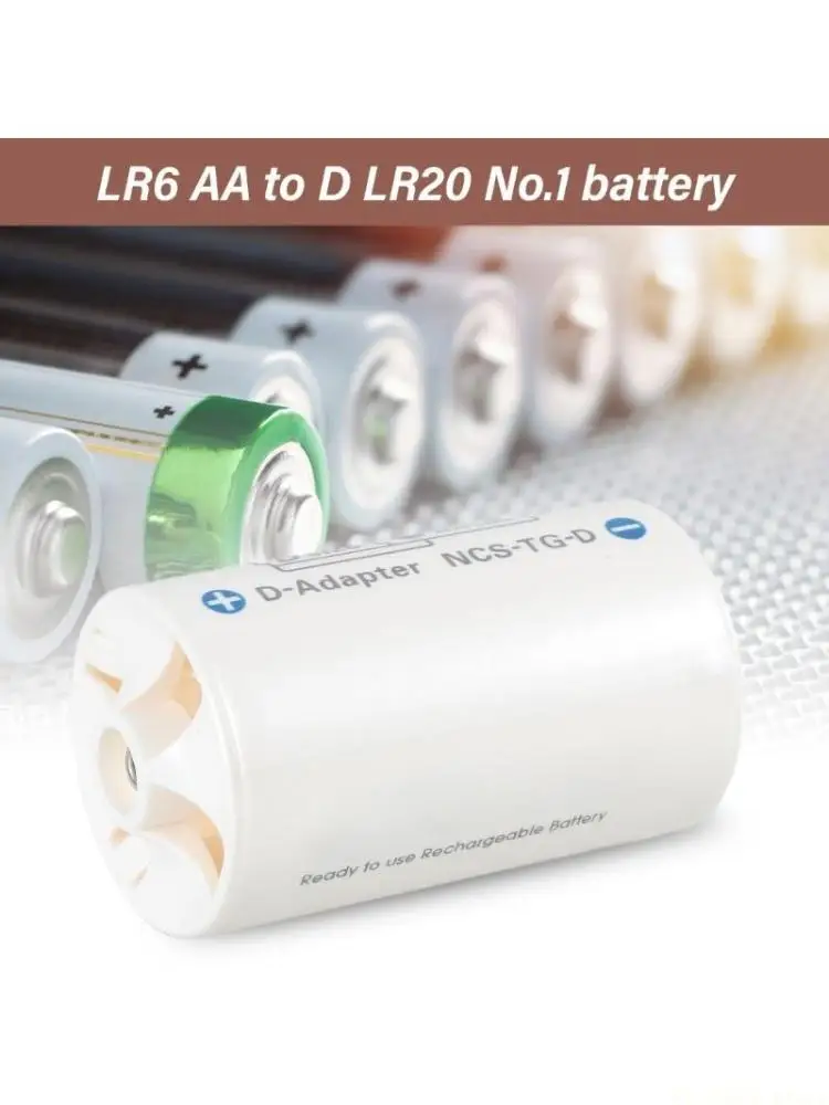 

E56B Portable AA LR6 to D LR20 Battery Adapter Holder Case for Electronic Devices