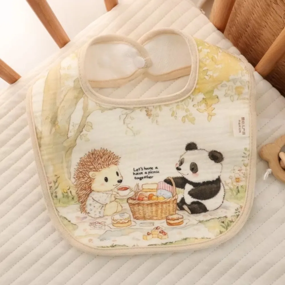 

Soft Cotton Baby Bibs Waterproof Adjustable Neck Baby Feeding Bib Baby Care Washable Burp Clothes for Girls Boys