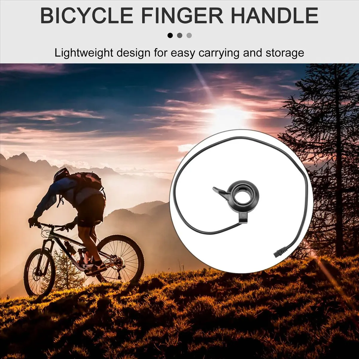 IN-A881U!TSDZ2 Electric Bicycle Handle Thumb Throttle for Mid Drive Motor VLCD5 Display 3Pin Speed Switch Kit