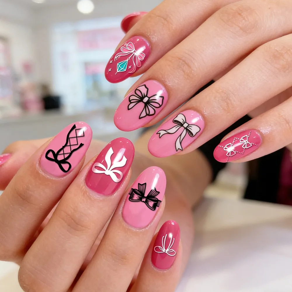 4pcs Bowknot Nail Stamping Plates Set