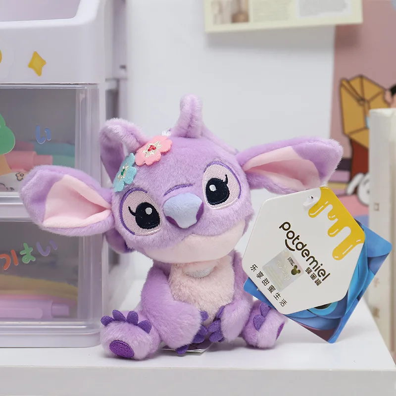 Original Disney Stitch Lotso Sullivan Woody Plush Dolls keychain Angel Stitch Mr.Q Alien Stuffed Toy Pendant Kids Birthday Gift view 3