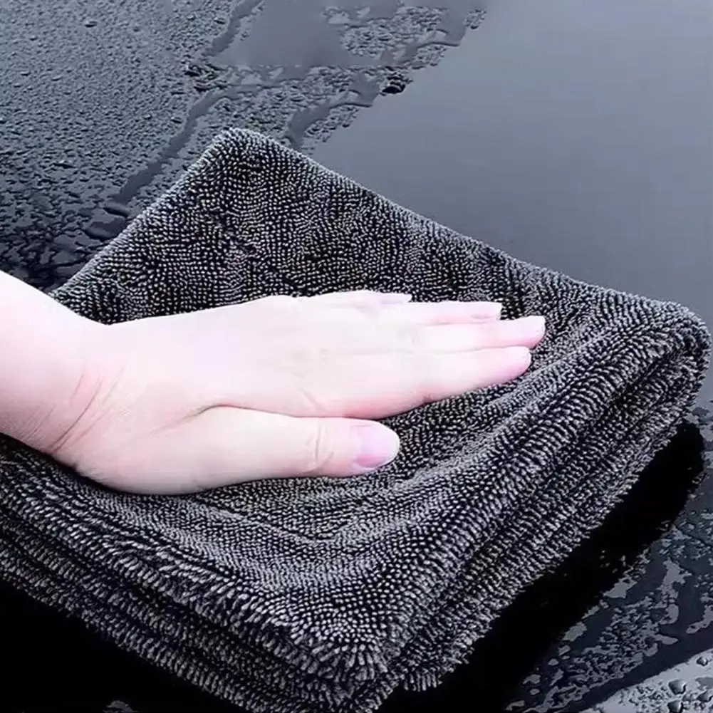 

Microfiber 60*90cm 1300gsm One Wipe Drying Towel Car Wash Cloth Premium Cloth Thicken Soft Professional Car Cleaning