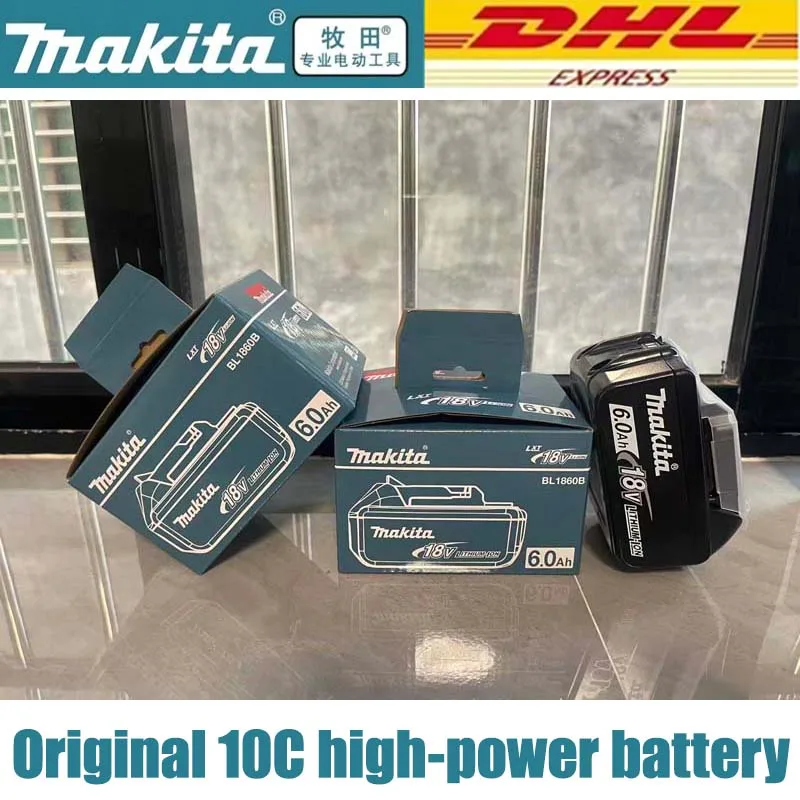

Original Makita battery, 18V 6.0Ah 10C high-power 18650 rechargeable battery, suitable for all Makita 18V power tools
