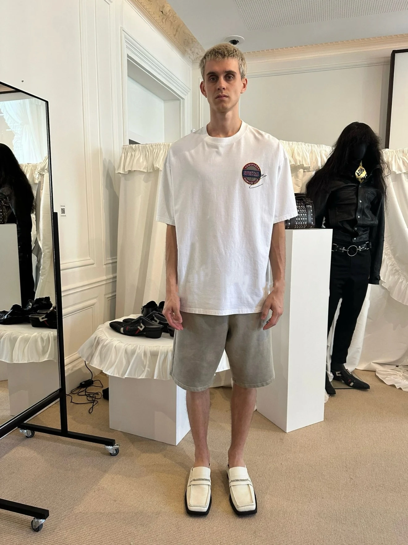 

Classic Badge Printed Loose Casual Short Sleeve T-Shirt Martine Rose 26SS CLASSIC Cotton round Neck Men's Casual T-shirt