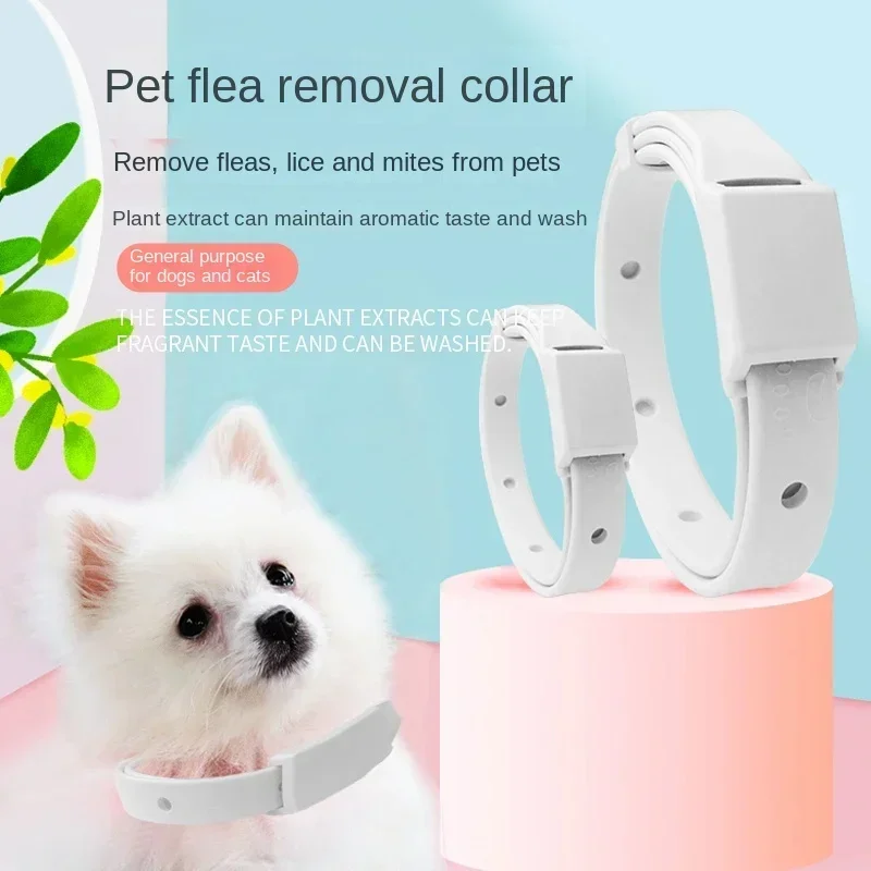 48Pcs Cat Collars Dog Collars Remove Fleas Anti-tick Cats Puppies Dog Flea Collars Pets in Vitro Deworming Ring Ring Flea Collar