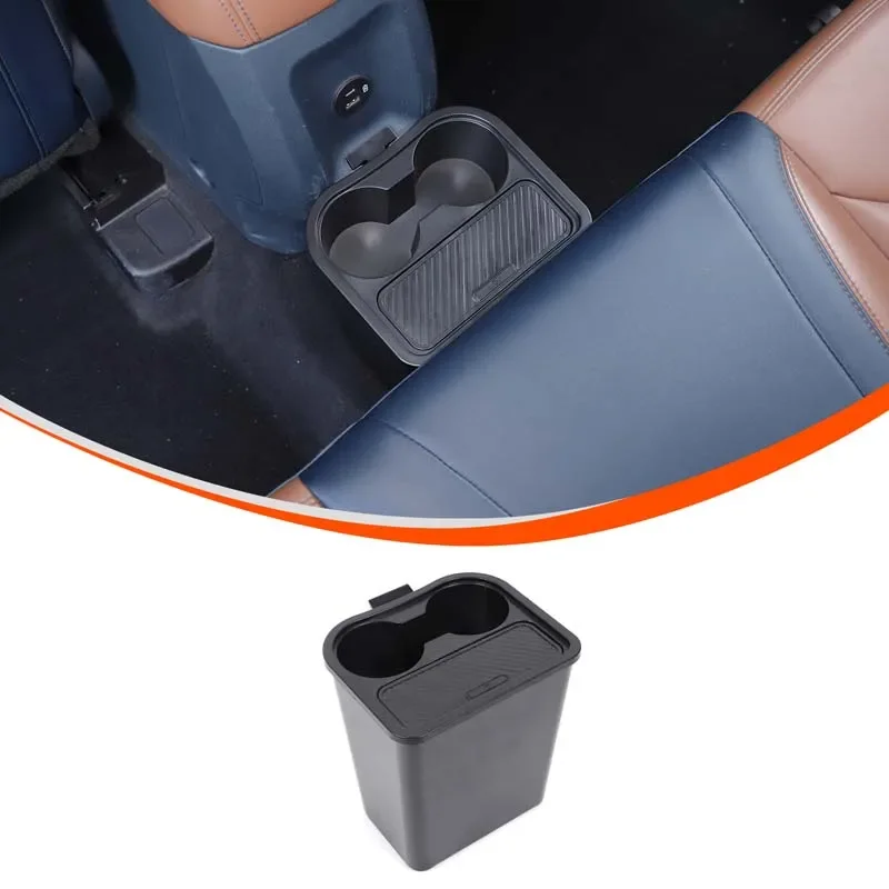 For Ford Maverick 2022-2024 ABS black car styling car rear seat trash can car interior modification accessories