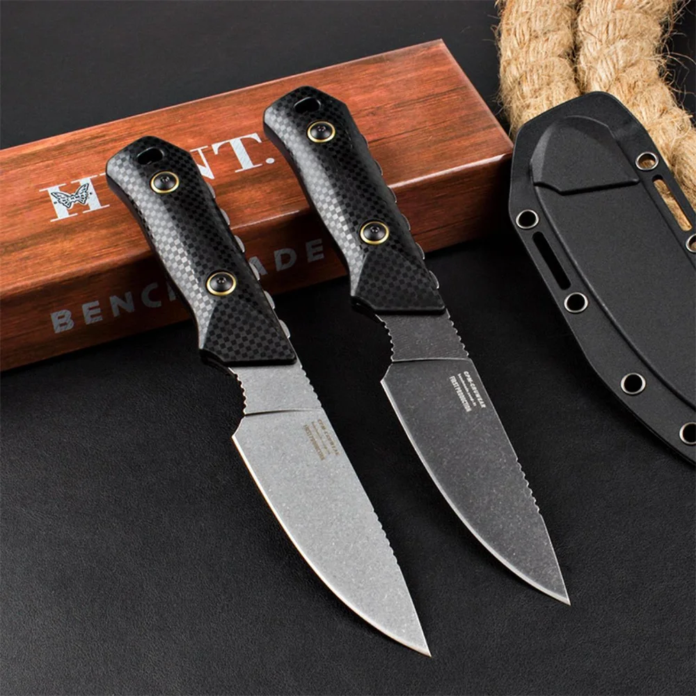 Portable BM 15600 / 15600OR Raghorn Fixed Knife D2 Drop Point Blade Nylon Glass Fiber Outdoor Camping Hunting Hiking EDC Tool