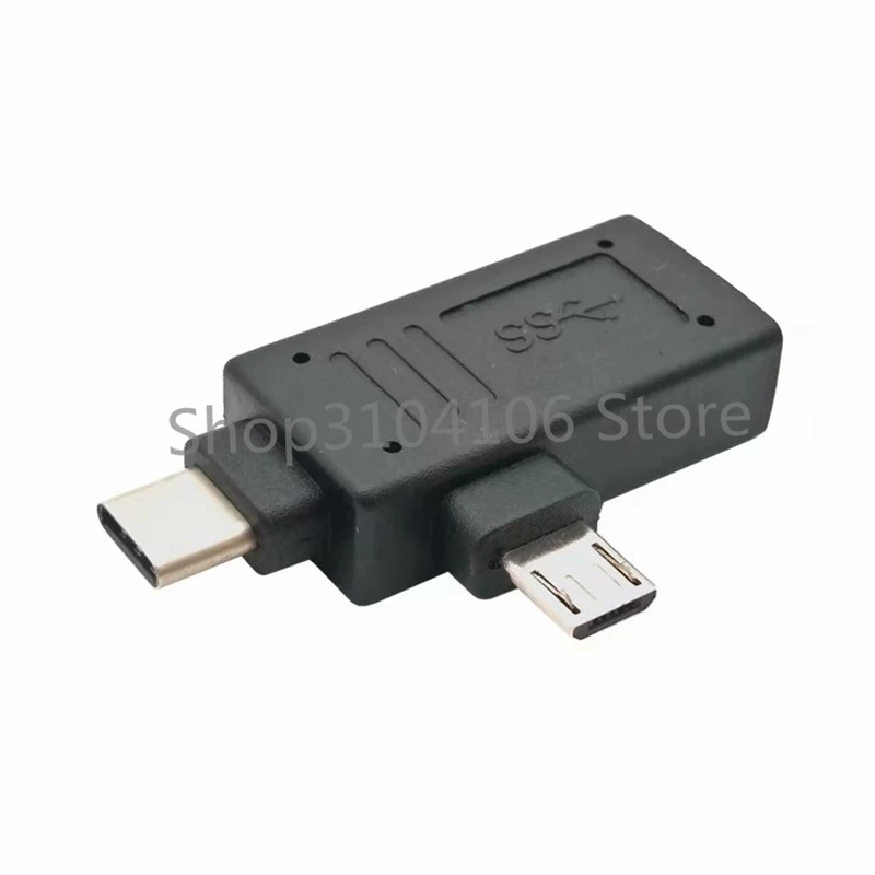 Otg usb 3.1 type c + micro usb ذكر إلى usb 2.0 usb 3.0, أنثى محول موصل, 2 في 1 محول