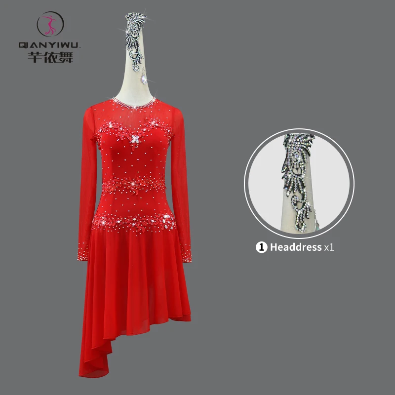 Traje de Danza Deportiva 2026, Falda de Danza para Adultos, Vestido Latino Nuevo para Fiesta, Ropa de Escenario para Mujer, Traje con Flecos para Competencia y Práctica samba vestuario competicion flamenco trajes latin