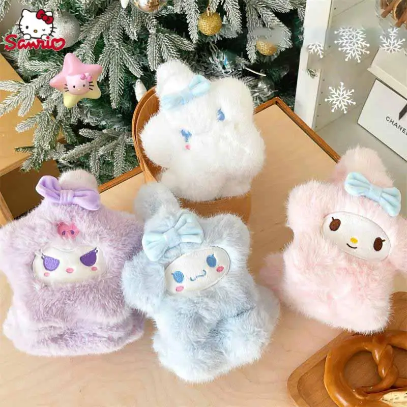 

Kawaii Sanrio Anime Ear Warmth Cute Hello Kitty Kuromi My Melody Cartoon Girl Heart Warm Fashionable and Versatile Girls Gifts