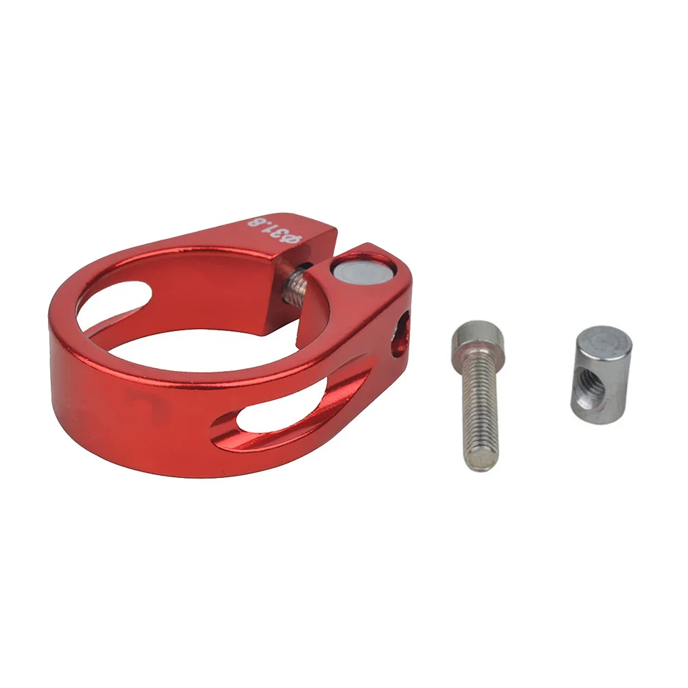 

Aluminum Alloy 31.8mm Bike Seatpost Clamp Durable Electroplated Quick Release for Mountain Road Bike Seatpost Clamp