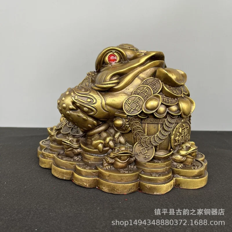 

Large Three-Legged Golden Toad Ornament for Living Room, Cashier Counter, Home Decoration, Opening Gift, Desktop Display