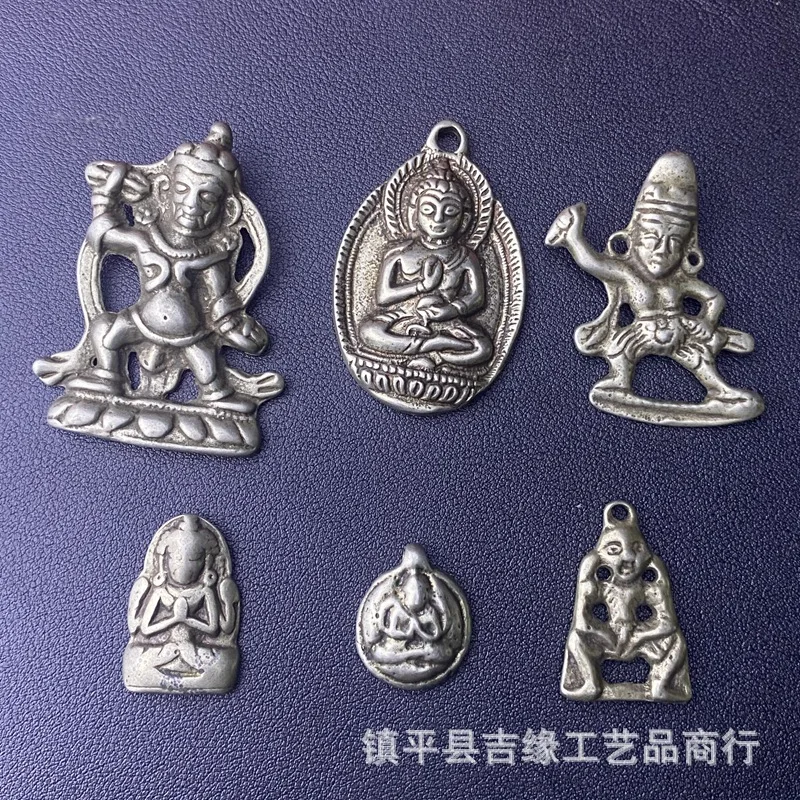 

Tibetan Style Buddha Amulet White Copper Tibetan Copper Pendant Necklace Buddha Pendant Necklace